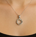 Load image into Gallery viewer, Twist Infinity Circle Pendant Necklace
