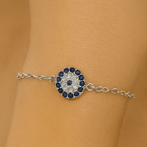 Evil Eye Sterling Silver S925 Bracelet - PEACORA