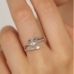 Load image into Gallery viewer, Infinity Bow Promise Ring
