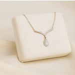 Load image into Gallery viewer, Elegant Teardrop Crystal Pendant Necklace - PEACORA
