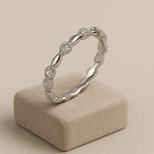 Twisted Eternity Crystal Band Ring
