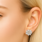 Load image into Gallery viewer, Radiant Floral Diamond Stud Earrings - PEACORA
