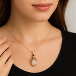 Load image into Gallery viewer, Rose Gold Lucky Rabbit Gemstone Necklace
