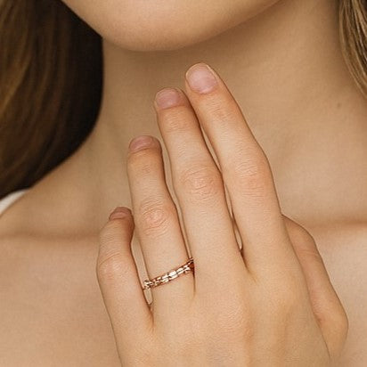 Rose Gold Tone Adjustable Eternity Ring