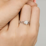 Load image into Gallery viewer, Classic Floating Solitaire Split Band Ring
