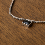 Load image into Gallery viewer, Radiant Ruby Charm Sterling Silver Bracelet Black - PEACORA
