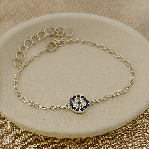 Evil Eye Sterling Silver S925 Bracelet - PEACORA