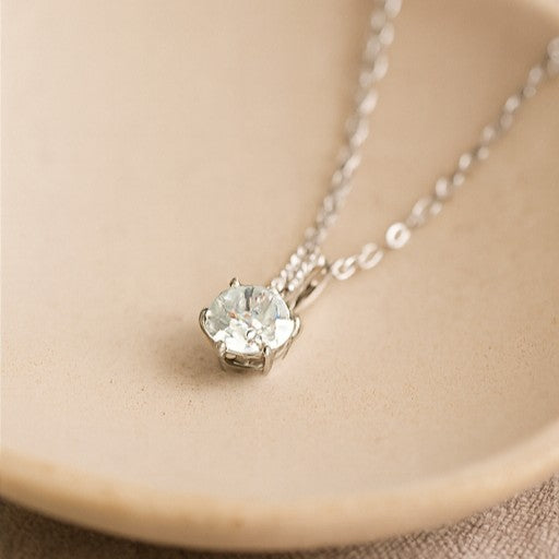 Classic Solitaire Moissanite Pendant Necklace