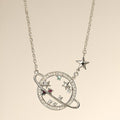Celestial Planet and Stars Necklace - PEACORA