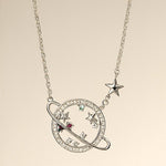 Load image into Gallery viewer, Celestial Planet and Stars Necklace
