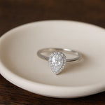 Load image into Gallery viewer, Pear-Shaped Halo Engagement Ring
