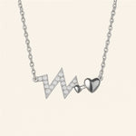 Load image into Gallery viewer, Heartbeat Necklace with Heart Accent
