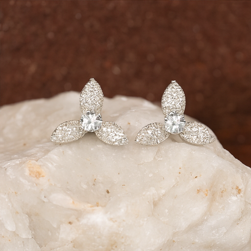 Trillium Diamond Stud Earrings - PEACORA