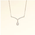 Elegant Teardrop Crystal Pendant Necklace - PEACORA
