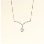 Load image into Gallery viewer, Elegant Teardrop Crystal Pendant Necklace - PEACORA
