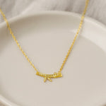 Load image into Gallery viewer, Gold Bamboo-Inspired Pendant Necklace - PEACORA
