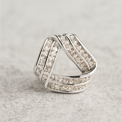 Interlocked Triangle Diamond Earrings - PEACORA