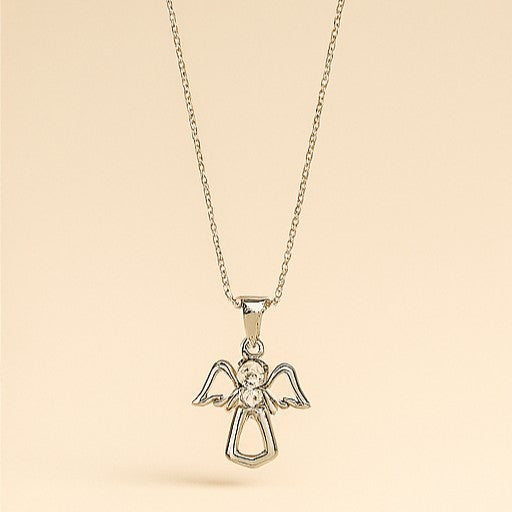 Sterling Silver Angel Pendant Necklace