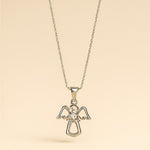 Load image into Gallery viewer, Sterling Silver Angel Pendant Necklace
