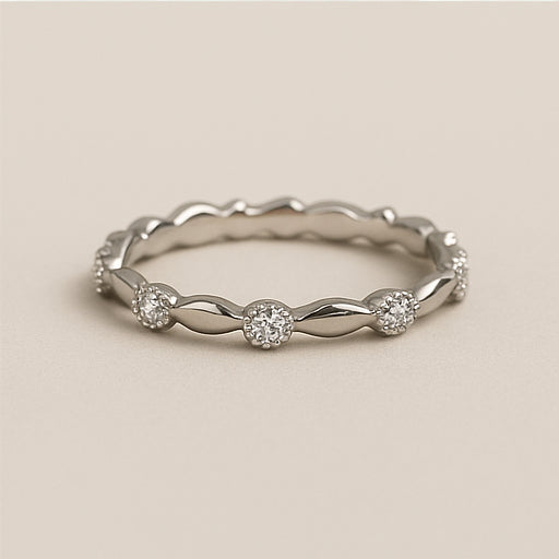 Twisted Eternity Crystal Band Ring
