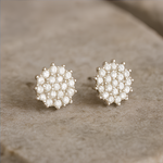 Load image into Gallery viewer, Sparkling Diamond Cluster Stud Earrings - PEACORA
