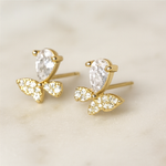 Load image into Gallery viewer, Elegant Gold Floral Stud Earrings - PEACORA
