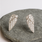 Load image into Gallery viewer, Angelic Diamond Wing Earrings - PEACORA
