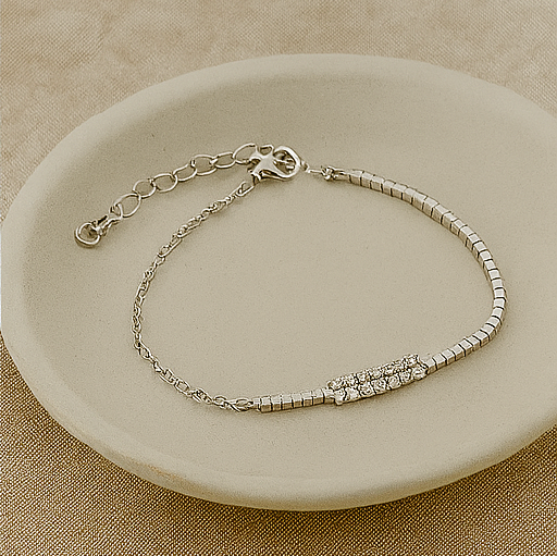 Timeless Sparkle Sterling Silver S925 Bracelet - PEACORA