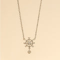 Sterling Silver Crystal Snowflake Necklace - PEACORA