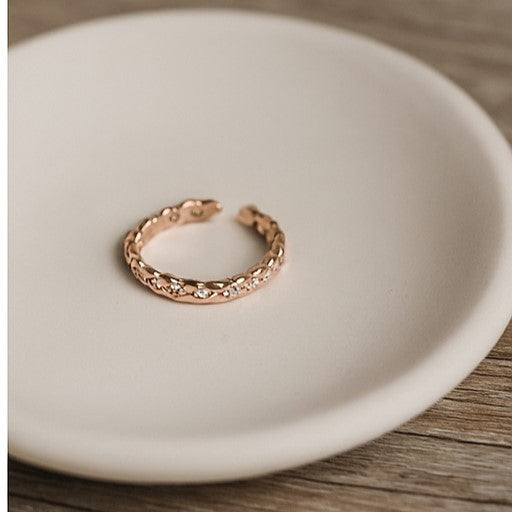 Rose Gold Tone Adjustable Eternity Ring